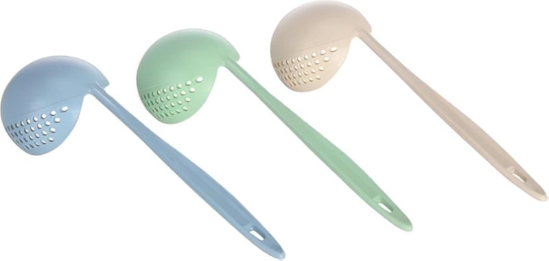 أدوات المطبخ - مغارف شوربة 2 في 1 مثالية للطهي والتقديم بسهولة، ضرورية لأي مغامرة طهي (3 قطع)